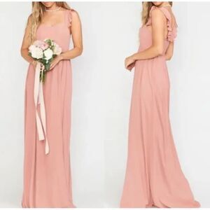 Show Me Your Mumu June Rustic Mauve Crisp Bridesmaids Maxi Dress XL
